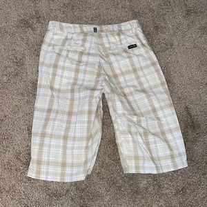 Boys Hurley plaid shorts 12